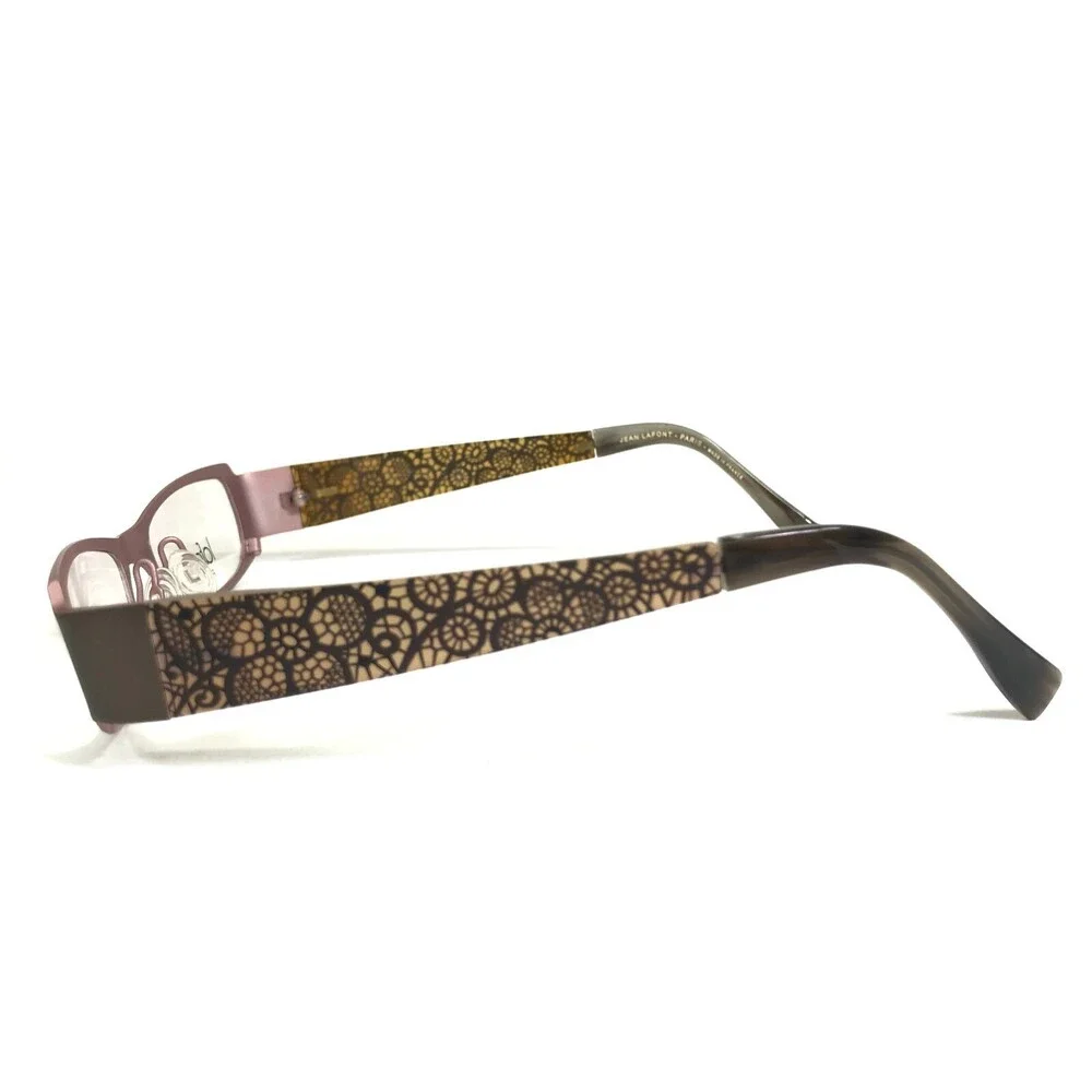 Lafont Eyeglasses Frames ATMOSPHERE 275 Black Pink Floral Rectangular 50-17-135